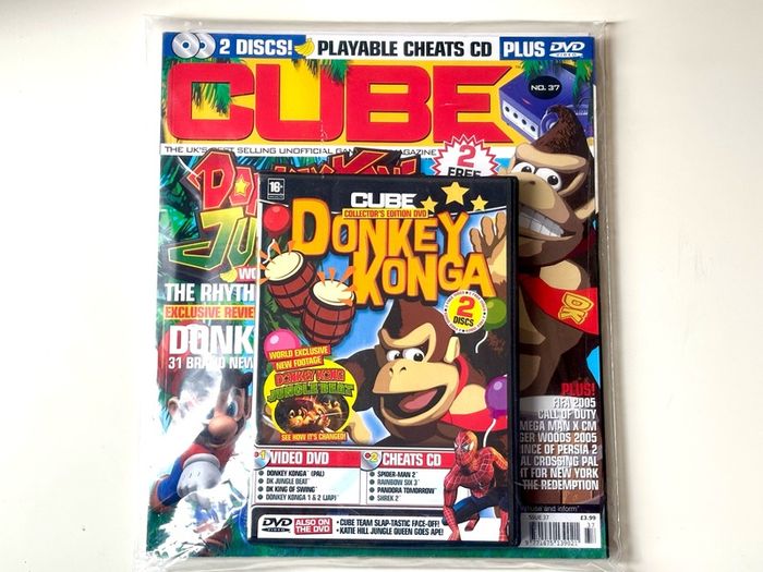 Cube No.37 - Nintendo GameCube Magazine - with Donkey Konga Special Edition 2 Discs