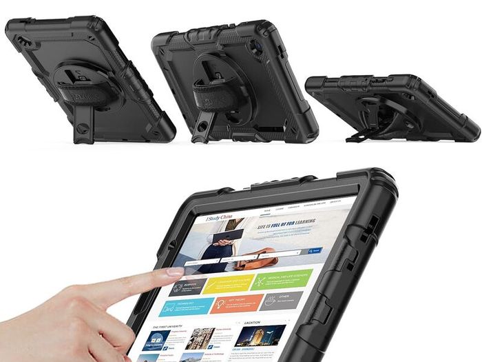Samsung Galaxy Tab A7 Lite 2021 Case 8.7 inch SM-T220/T225/T227, 360 Rotating Hand Strap] & Kickstand, Drop Proof
