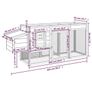 Chicken Coop Brown 204x50x84 cm Solid Wood Pine Image 5