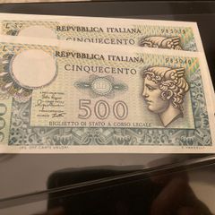 Italy 500 Lire Mercurio 1979 consecutive and uncirculated