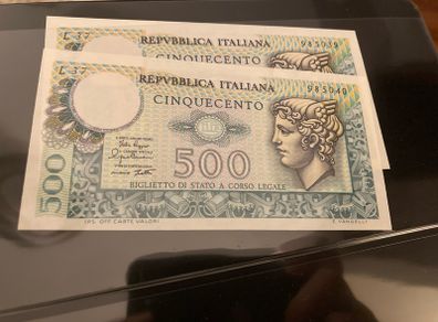 Italy 500 Lire Mercurio 1979 consecutive and uncirculated