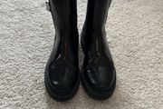 Karl Lagerfeld black leather boots (UK2/EU34)