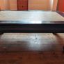 coffee table, black lacquered with rattan inset Image 4
