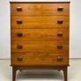 Vintage Teak Tallboy Chest of Drawers Image 2
