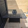 Rattan garden corner sofa with rattan gas firepit table Image 4