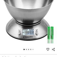 Electronic Kitchen Scales with Stainless Bowl
