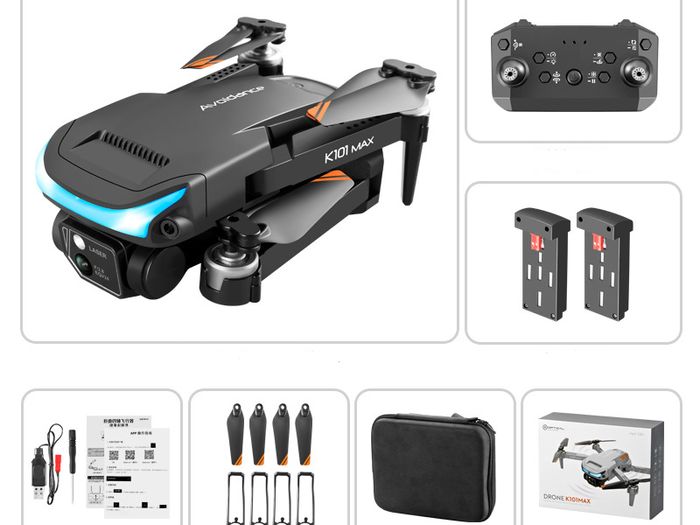 Foldable Drone with 4K HD Camera Three-Sided Obstacle Avoidance Drones 1 Battery