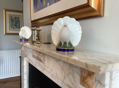 Pair Minton Majolica Posy Holders Circa 1860s