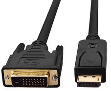 Black 6FT 1.8M Displayport DP Male To DVI-D Male Adapter Cable Core Lead