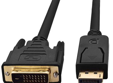 Black 6FT 1.8M Displayport DP Male To DVI-D Male Adapter Cable Core Lead