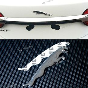 Silver leopard Emblem Auto Suv AllAdhesive 3D LOGO sticker Cartoon Decal chrome