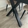 solid wood large black kitchen table Image 3