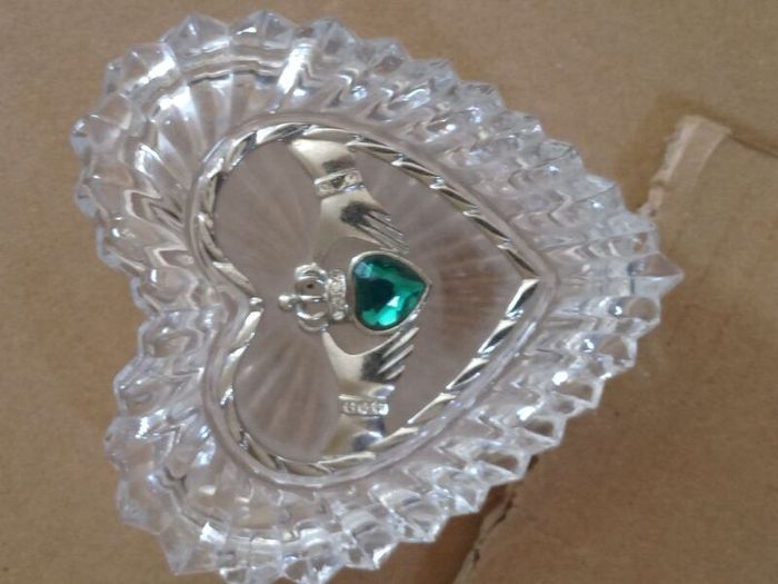 Crystal Glass Trinket/Cladagh Symbol