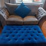 Grey Couch x2 and footstool Image 2