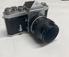 Nikon F SLR with 55mm lens