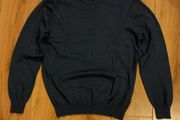 Mens Navy Merino Wool Jumper Size S