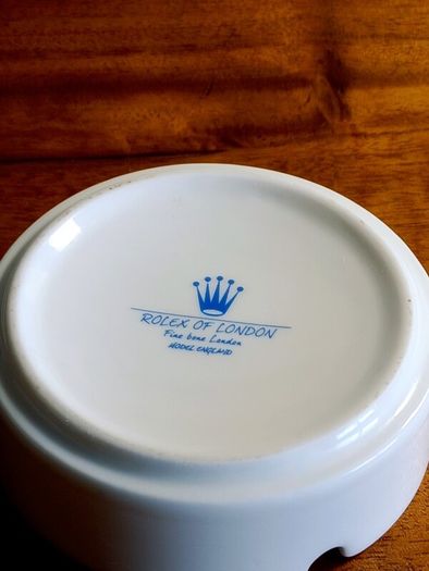 Rolex of London Fine Bone China Ashtray