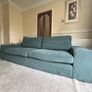 IKEA KIVIK 3 Seater Sofa Blue Teal Corduroy Image 5