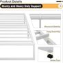 King Size Bed Frame 150x200 cm Metal Platform Bed King, Noise Free Image 3