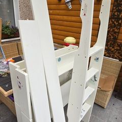 Wooden bed panels and ladder