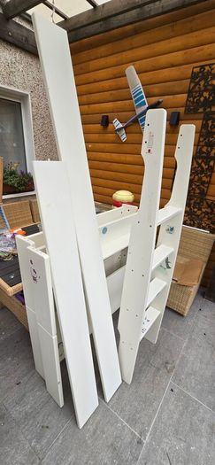 Wooden bed panels and ladder