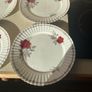 Vintage Royal Stafford "Roses to Remember " 4 Dinner plates & Large Gravy Jug & stand Image 3