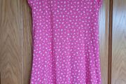 Pink Tent Style Dress with Flower Design - Size S / 164cm / 13-14 years
