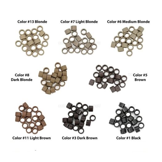 Micro Rings With Screw For Hair Extension I Tip Beads - 4.5mm - Black #1