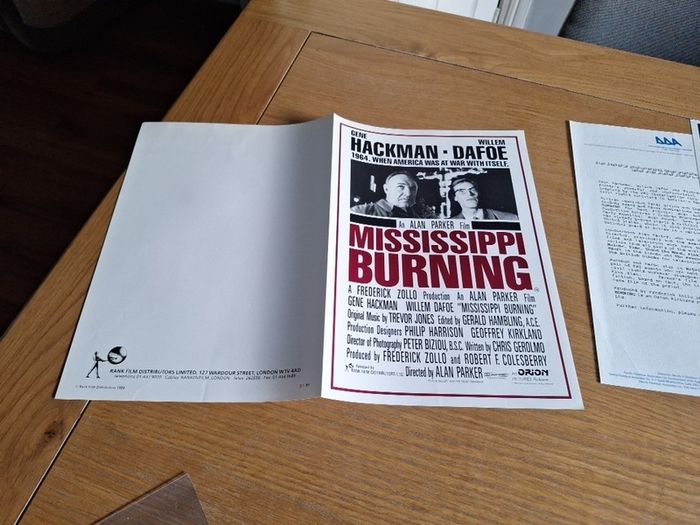 Mississippi Burning Movie Press Book And Photos