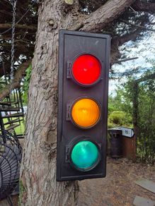 Working traffic light with standard 3 pin Irish plug socket / Man cave / Garden Feature @ OCG