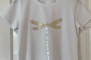 Ladies White Embellished T Shirt by DECK