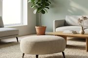 Verona Luxury Oval Pouffe Large Boucle 100x80