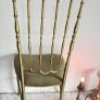 Rare Chiavari Solid Brass Crown Side Chair1950s Image 6