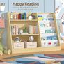 Childrens bookcase Kids Bookshelf Wooden kids Storage Book Rack for kids room,Nursery Shelf and Toy Storage Unit for Books, Bedroom, Playroom, Storage Organizer (Oak Image 2