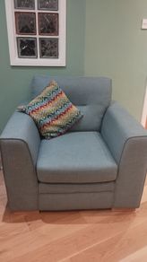 Teal Armchair with cushion