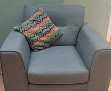 Teal Armchair with cushion