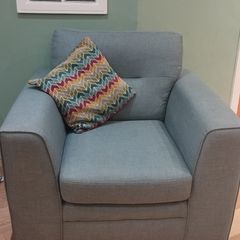 Teal Armchair with cushion