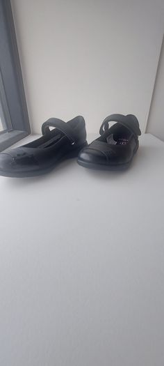 Clarks Relda Wish Black Leather School Shoes - UK 13.5 (EU 32.5)