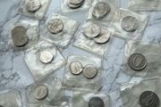 Irish decimal 5p coins x 28 &amp; 10p coins x 2. Two for 1 euro. Ten euro the lot. Dates below