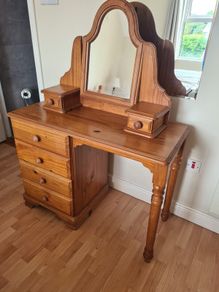 Pine Dressing table with stand alone  mirror