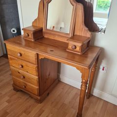 Pine Dressing table with stand alone  mirror