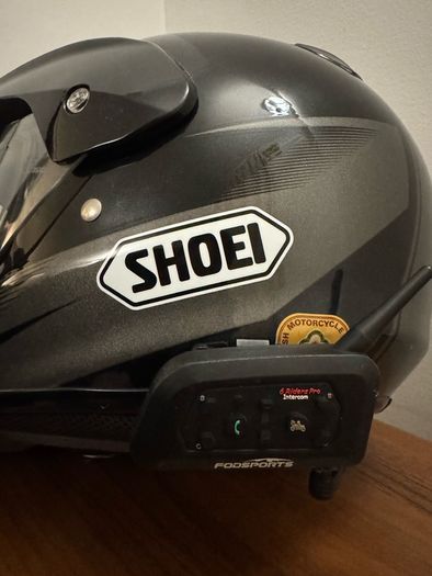 Shoei Hornet DS helmet with headset