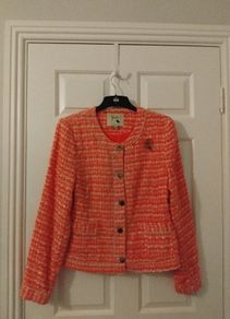 Tweed jacket ,peach. Size 12