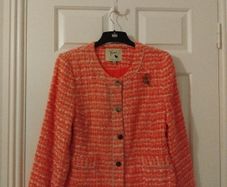 Tweed jacket ,peach. Size 12