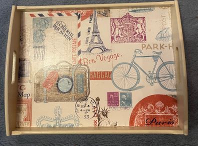 Upcycled/Decoupage Wooden Tray