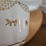 Fine bone China teaset Royal Tara gold white gilded 21 piece set Image 7