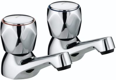 Brand new in the box Bristan VAC 3/4 C MT Club Bath Taps with Metal Heads - Chrome Plated