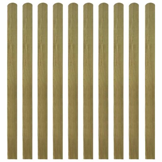 20 pcs Impregnated Fence Slats Wood 140 cm