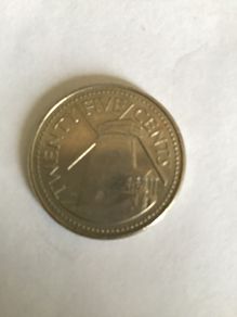 Collectible coin- Barbados 25 Cents 1998