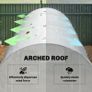 Large Galvanised Steel Frame Outdoor Poly Tunnel Garden Walk-In Patio Greenhouse 3.5 x 2 x 2 m Image 7